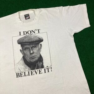 Vintage One Foot in the Grave Shirt Mens XL White Victor Meldrew Comedy 90s Tee